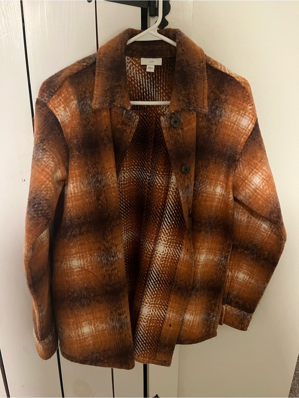 J-Jill oversized plaid shirt jacket (shacket)